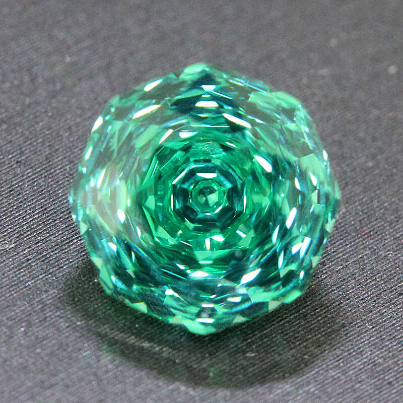 Gloria Studio Precision-Cut Paraiba Tourmaline Rose Cut Neon Teal Gemstone Ring/Pendant Jewelry