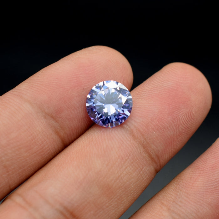 10Pcs Round Loose Zirconia Gemstone