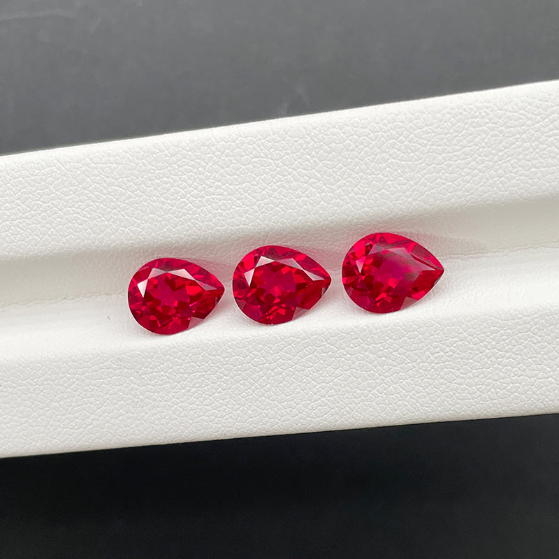 Lab-Grown Pigeon Blood Ruby, Water Drop Pear Shape Product Description