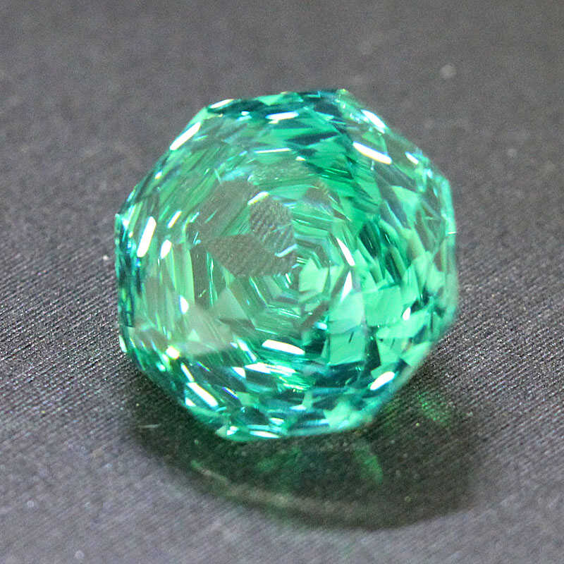 Gloria Studio Precision-Cut Paraiba Tourmaline Rose Cut Neon Teal Gemstone Ring/Pendant Jewelry