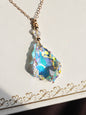 Unveil the Grandeur of the Crystal Prismatic French Retro Baroque Court Style 14K Gold-Plated Necklace