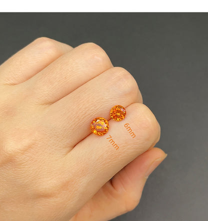 Lab-Grown Orange Sapphire (Fanta Stone Color)
