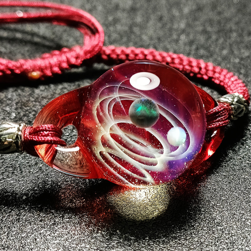 Stellar Harmony Glass Bead Bracelet: A Personal Connection to the Cosmos