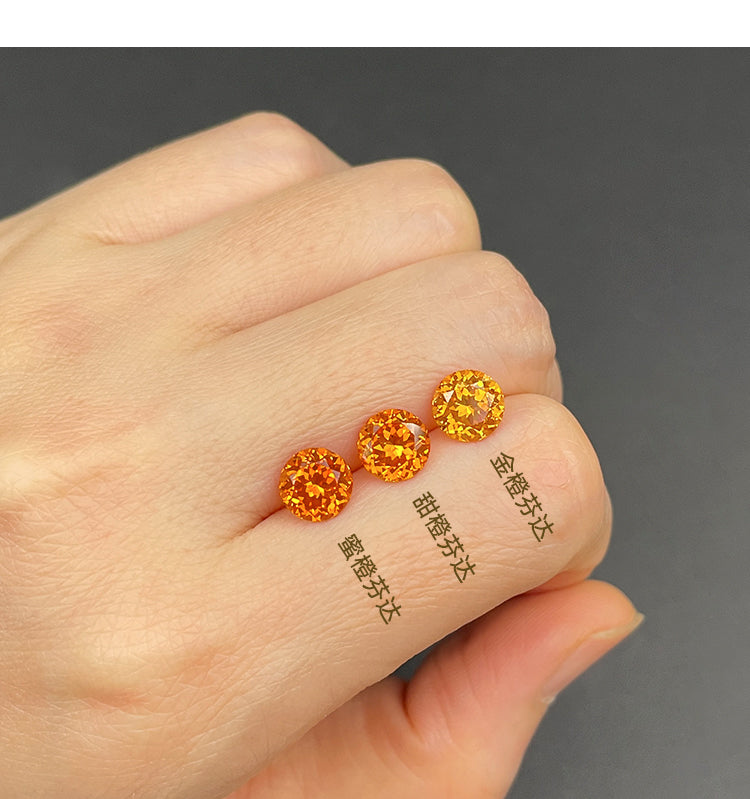Lab-Grown Orange Sapphire (Fanta Stone Color)