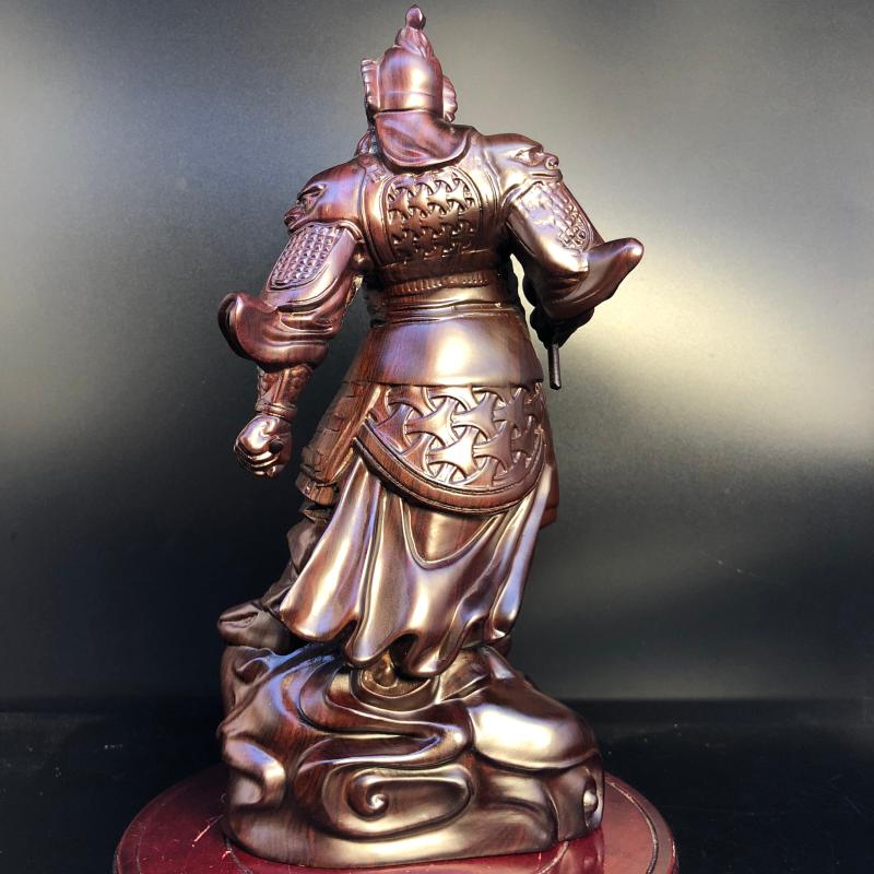Nine Heavens Thunder God Puhua Tianzun Blackwood Statue, featuring Thunder Ancestor, Thunder Duke, and Thunder God