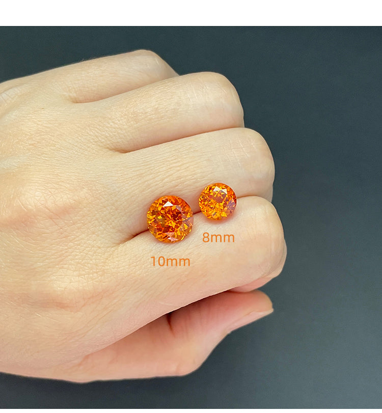 Lab-Grown Orange Sapphire (Fanta Stone Color)