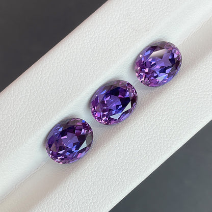 Laboratory-Grown Purple Sapphire Rough Stone