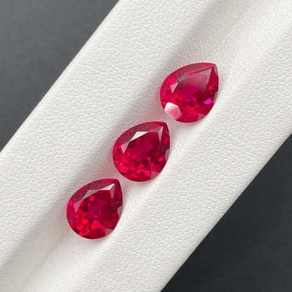 Lab-Grown Pigeon Blood Ruby, Water Drop Pear Shape Product Description