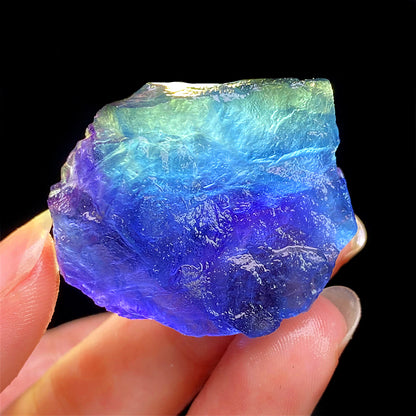 Natural Blue Fluorite Crystal Raw Mineral