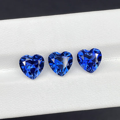 Laboratory Grown Blue Sapphire Heart-Shaped Gemstone