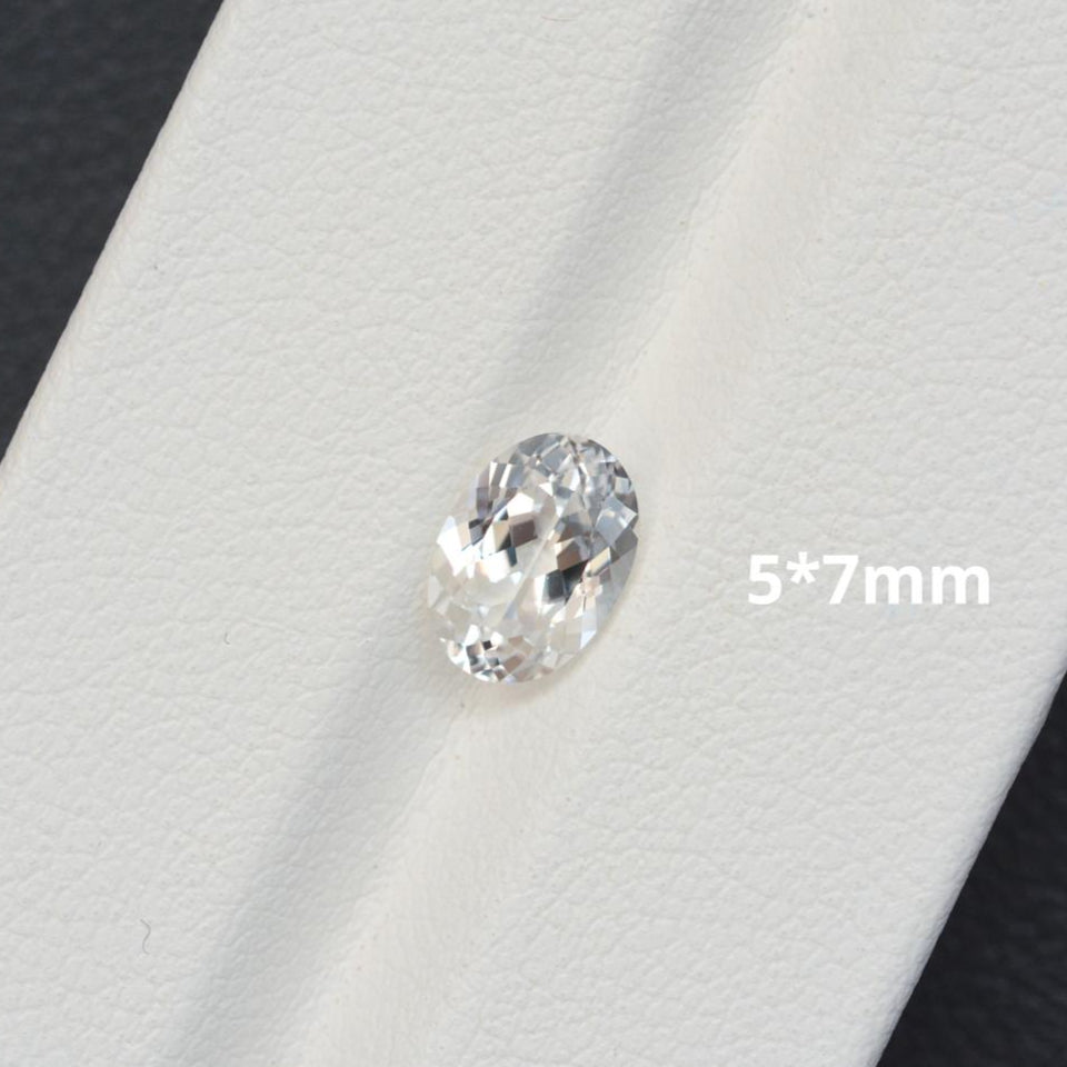 Laboratory-Grown White Sapphire Oval Shape (Egg Shape)