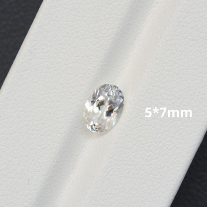 Laboratory-Grown White Sapphire Oval Shape (Egg Shape)