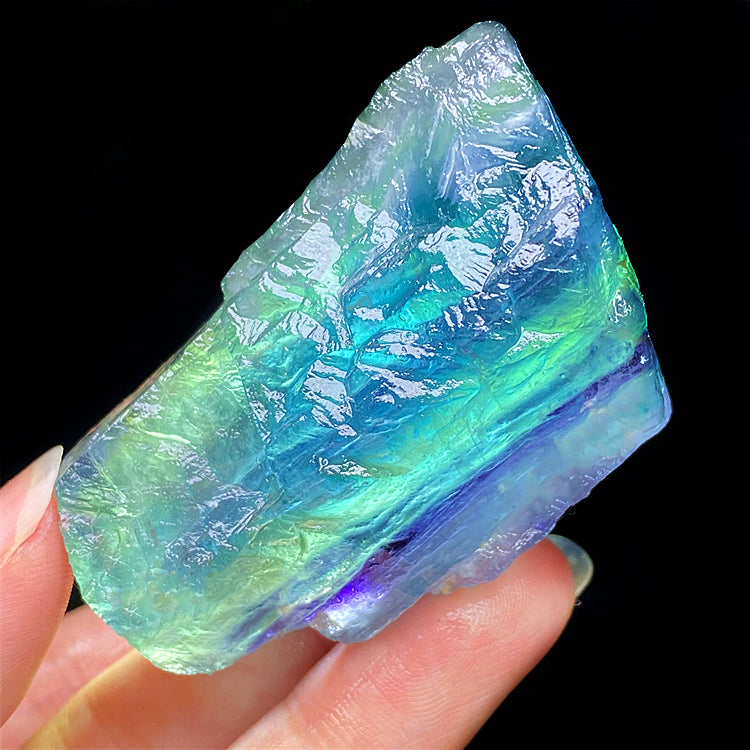 Natural Blue Fluorite Crystal Raw Mineral