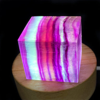 Natural Fluorite Candy-Colored Crystal Cube