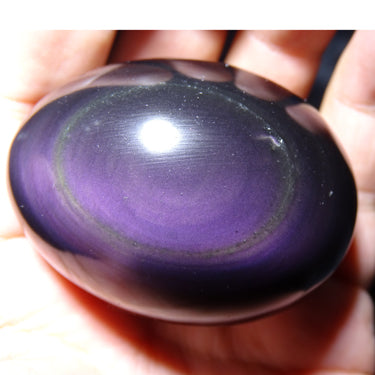 Natural Silver Obsidian - Egg Shaped Handheld Specimen