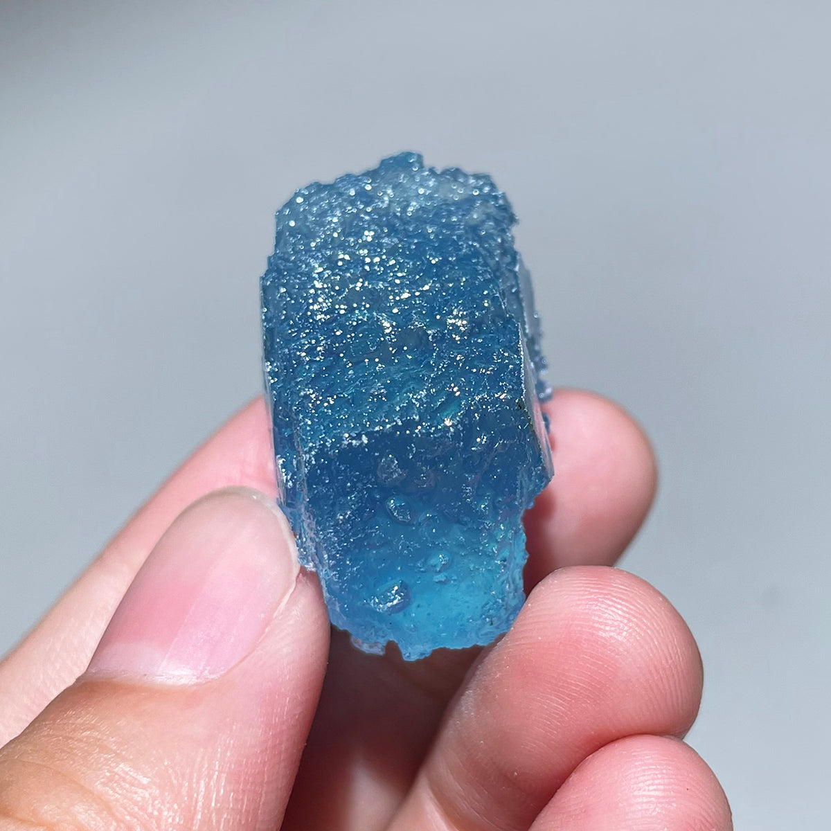 Grand Ice-Kind Deep Blue Aquamarine Blue Crystal Raw Mineral