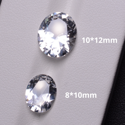 Laboratory-Grown White Sapphire Oval Shape (Egg Shape)