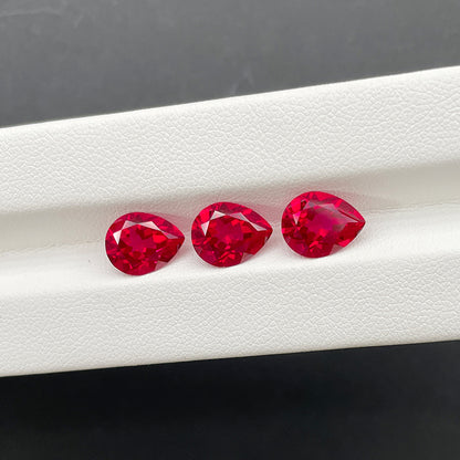 Lab-Grown Pigeon Blood Ruby, Water Drop Pear Shape Product Description