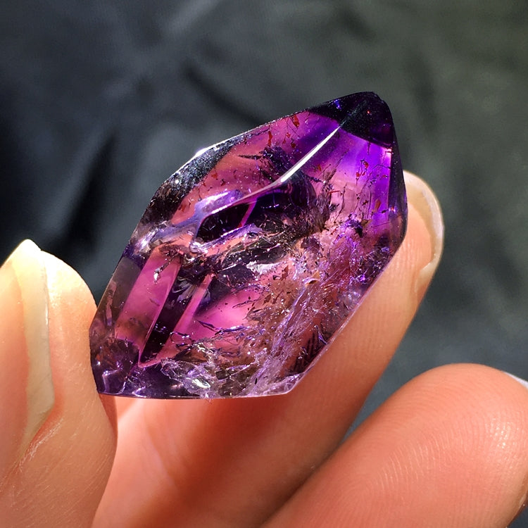 Natural Super Seven Amethyst Lepidolite Crystal Pendant