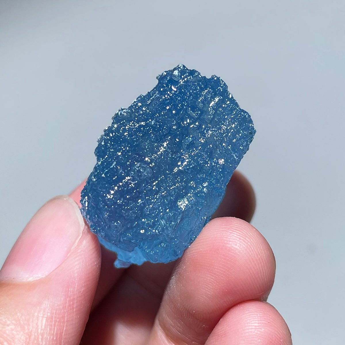 Grand Ice-Kind Deep Blue Aquamarine Blue Crystal Raw Mineral