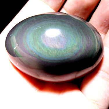 Natural Silver Obsidian - Egg Shaped Handheld Specimen