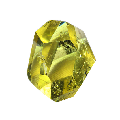 Elegant Raw Yellow Quartz Crystal with Multilayer Blue Needle Ore - Handheld Decorative Pendant