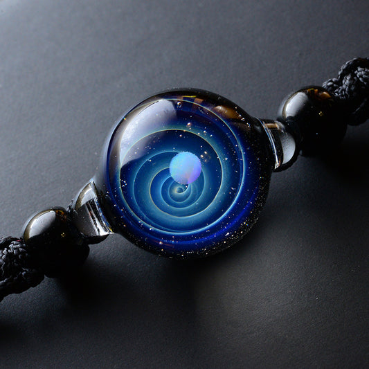 Crystal Glass Universe Bracelet: A Celestial Elegance