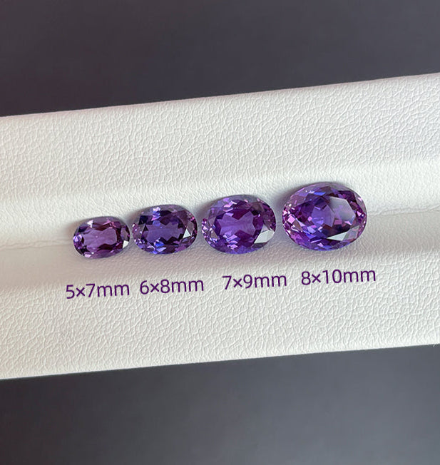Laboratory-Grown Purple Sapphire Rough Stone