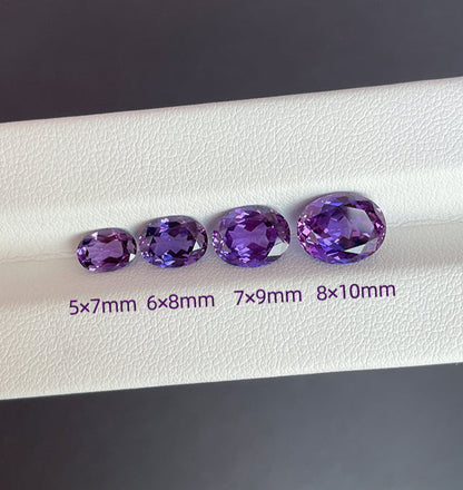 Laboratory-Grown Purple Sapphire Rough Stone