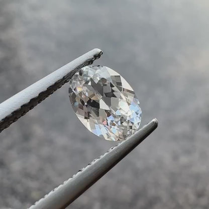 Laboratory-Grown White Sapphire Oval Shape (Egg Shape)