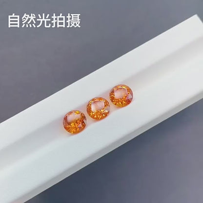 Lab-Grown Orange Sapphire (Fanta Stone Color)