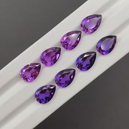 Laboratory-Grown Waterdrop Purple Sapphire