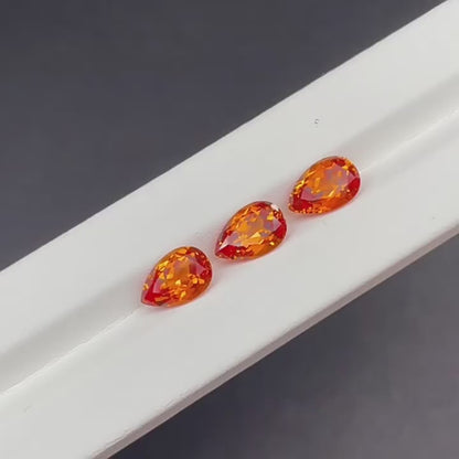 Lab-Created Sapphires in Fanta Orange